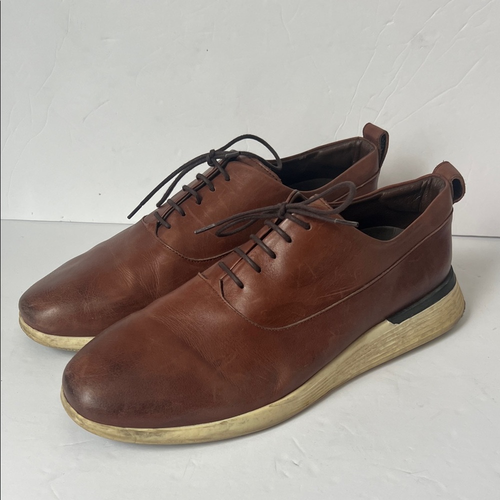 Wolf & Shepherd men’s casual dress shoes brown, size 11.5 =